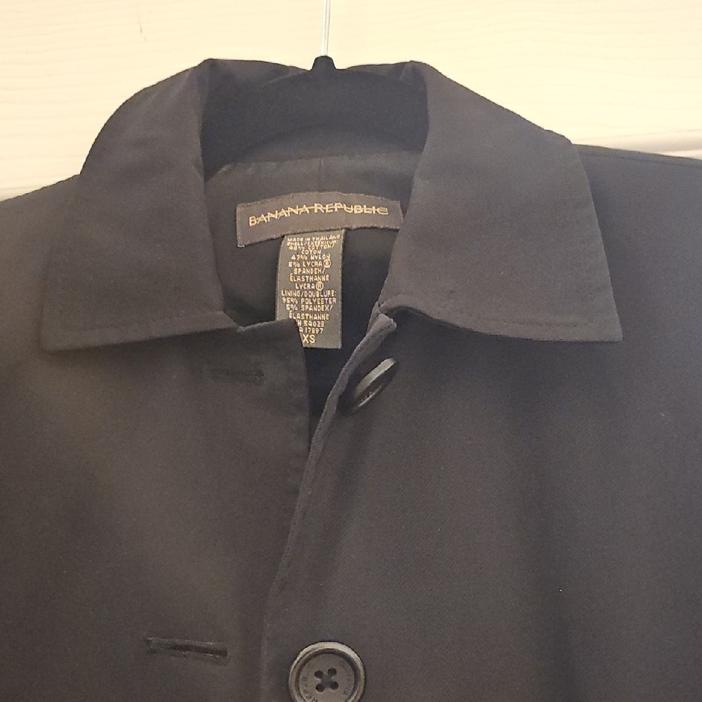 Banana Republic Classic Black Trench Coat